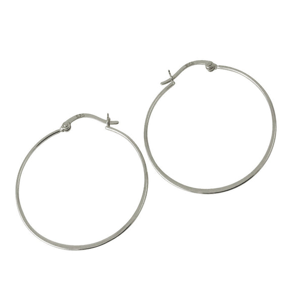 Sterling Silver Thin Hoop Earrings