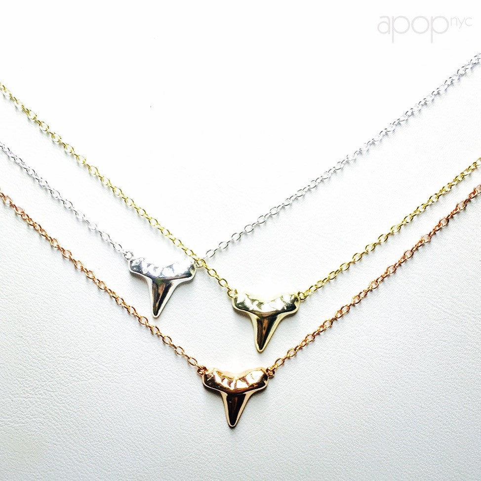Sterling Silver Mini Shark Tooth Necklace