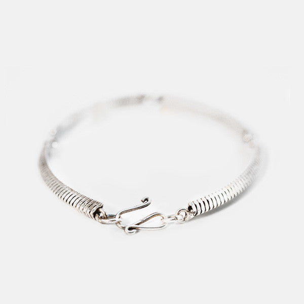 Oxidized Sterling Silver Bar Bracelet