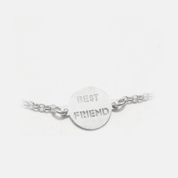 Sterling Silver "Best Friend" Charm Bracelet 7 inch