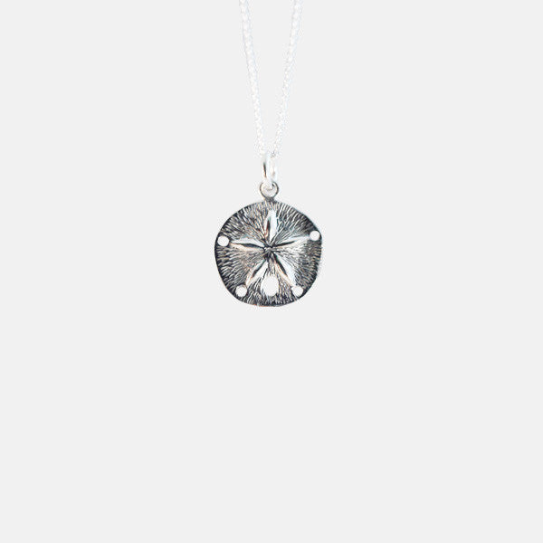 Sterling Silver Sand Dollar Charm Necklace 18 inch - 24 inch