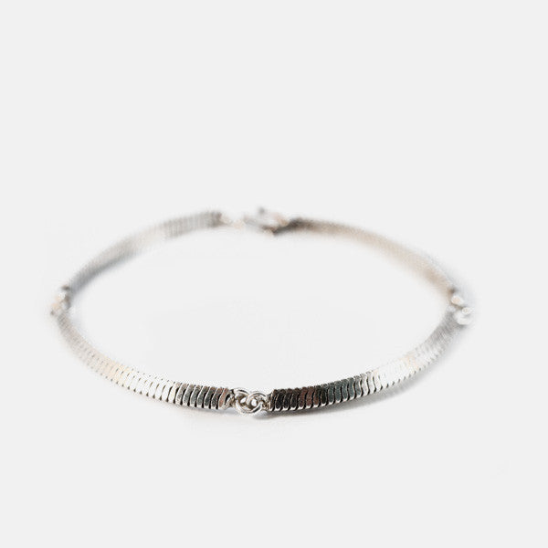 Oxidized Sterling Silver Bar Bracelet