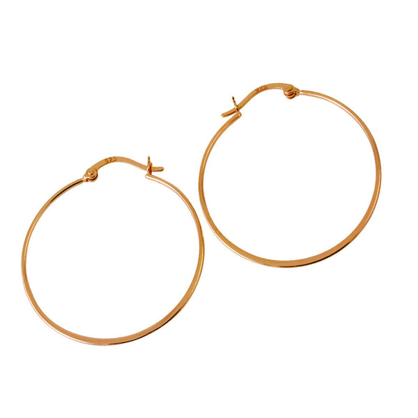 Rosy Whisper Thin Hoop Earrings