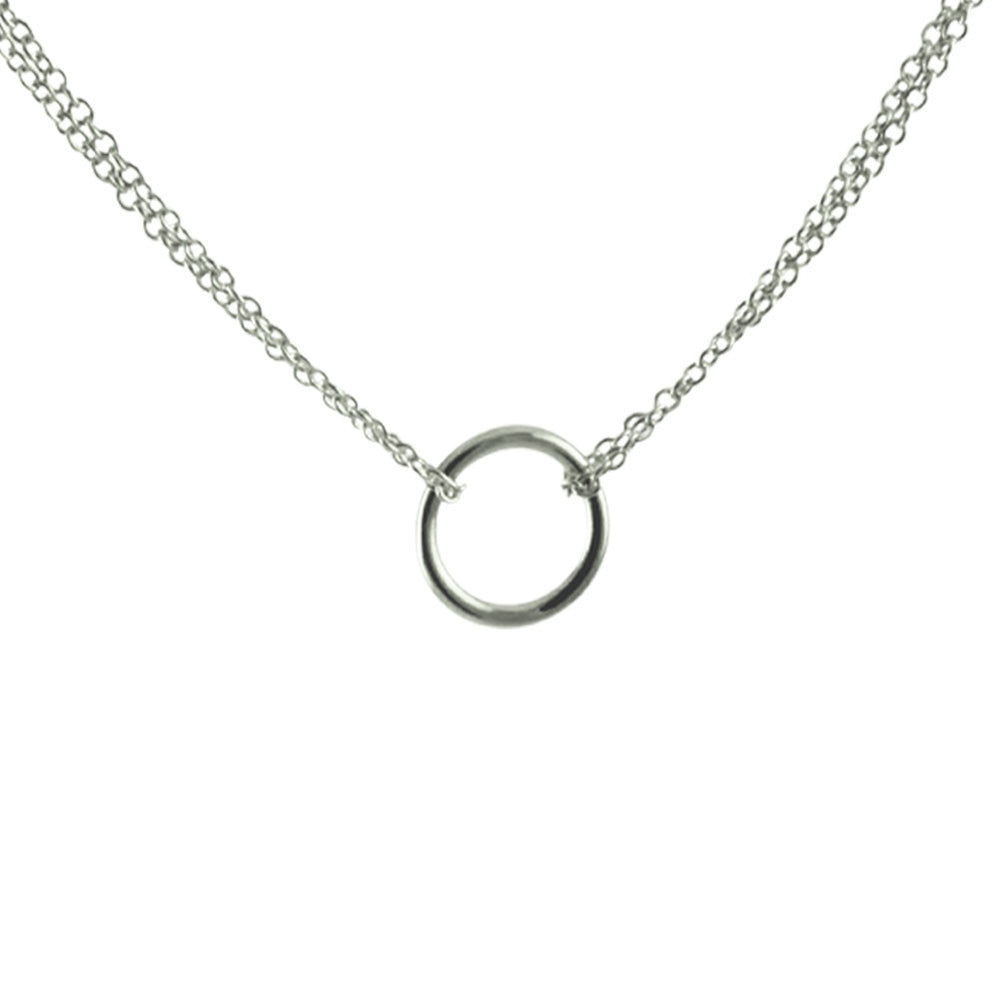 "Everlasting" Sterling Circle Pendant Necklace